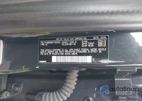 2015 Volvo V60 T5 Premier z USA, uszkodzony, nr VIN YV126MEB0F1193000